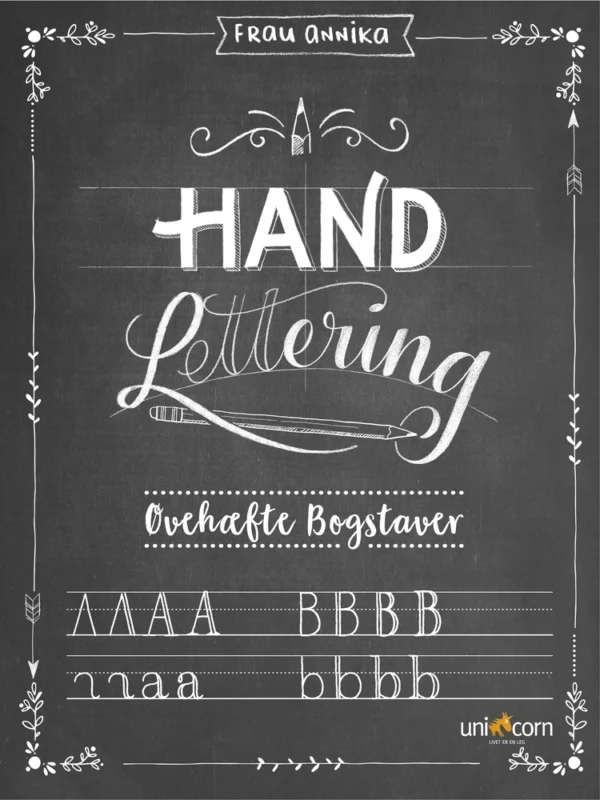 Hand Lettering Øvehæfte Bogstaver