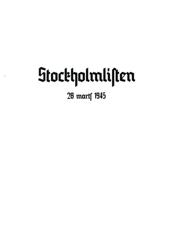 Stockholmlisten