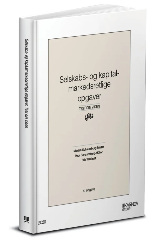 Selskabs- og kapitalmarkedsretlige opgaver.