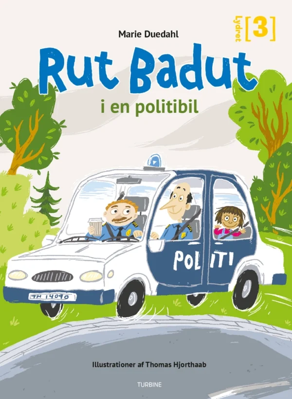 Rut Badut i en politibil