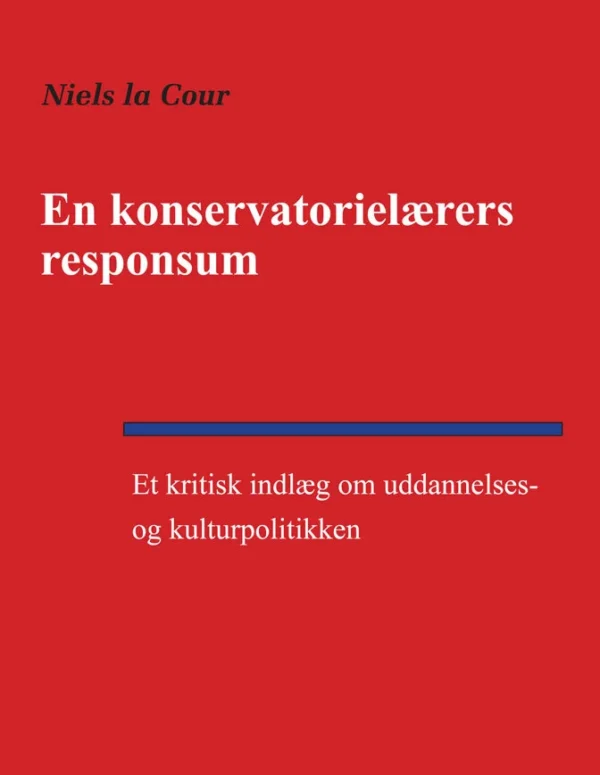 En konservatorielærers responsum