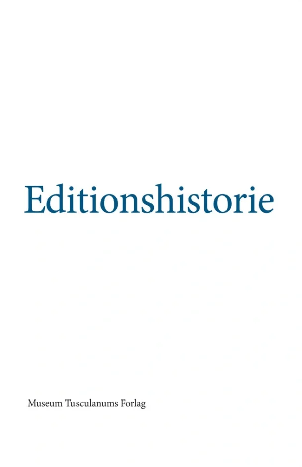 EDITIONSHISTORIE